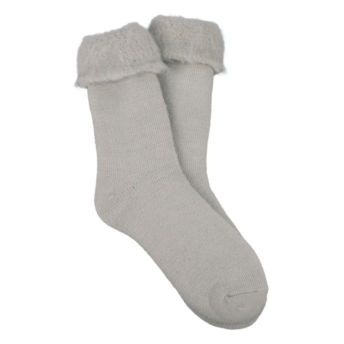 totes toasties Ladies Thermal Brushed Bed Sock Grey Extra Image 2
